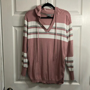 The Slope Junior plus  2x, pink, gray, white striped